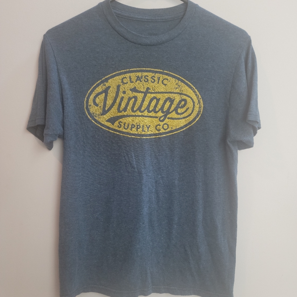SONOMA Classic Vintage Supply Co men's women's t-shirt small blue heather